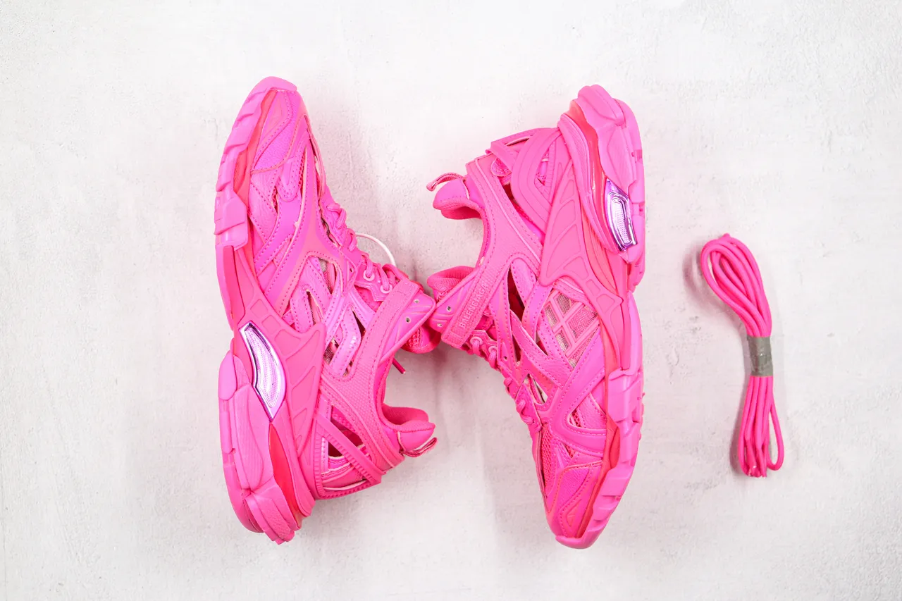 Balenciaga Track Trainer tênis chunky rosa vibrante 9