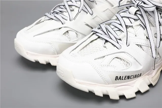 Balenciaga Track Trainer Tênis Chunky Branco Preto 4
