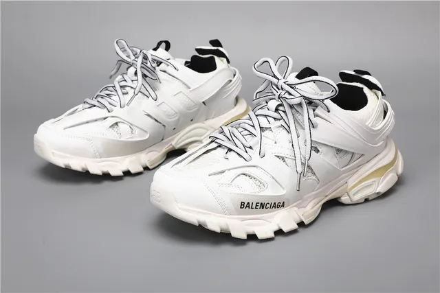 Balenciaga Track Trainer Tênis Chunky Branco Preto 5