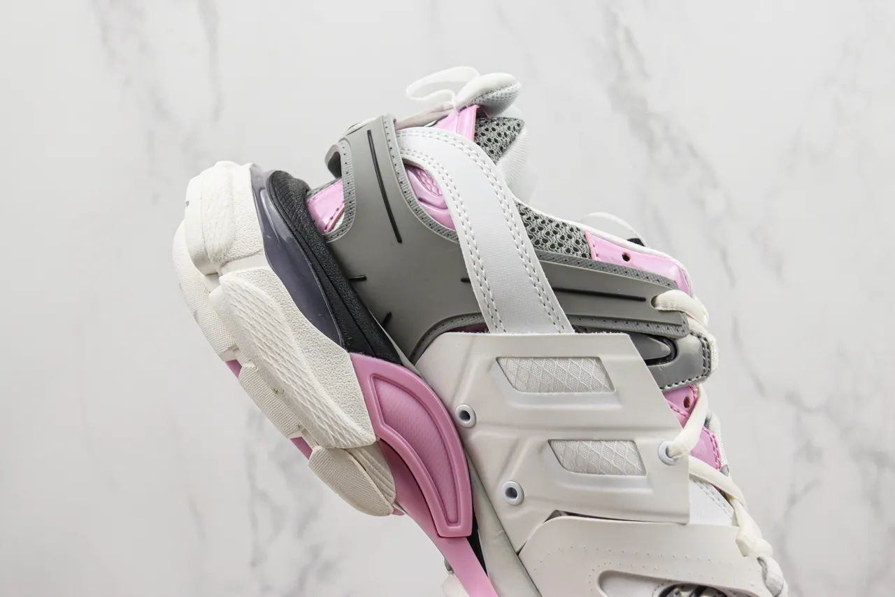 Balenciaga Track Trainer White Pink Gray Chunky Sneakers 5