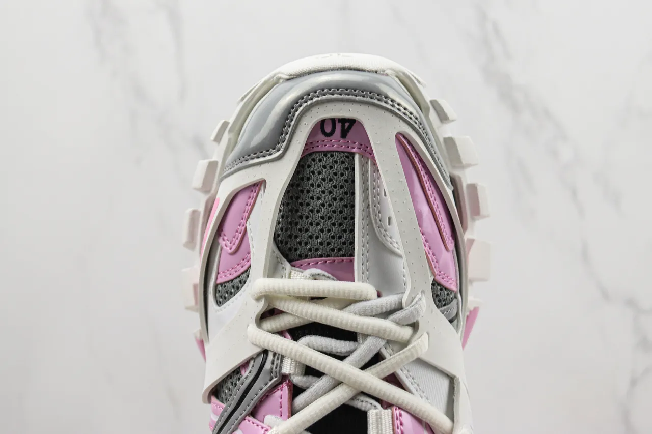 Balenciaga Track Trainer White Pink Gray Chunky Sneakers 6