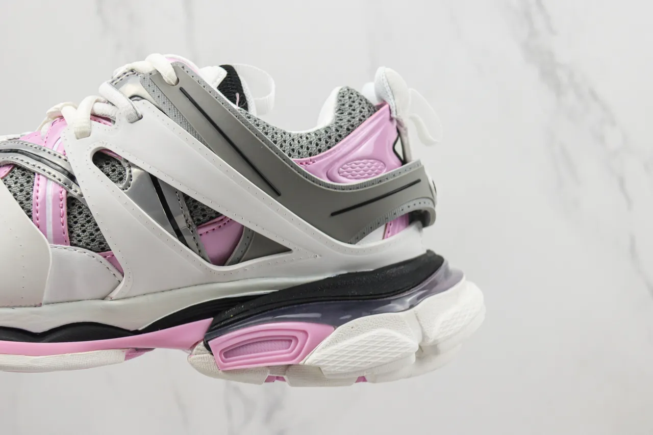 Balenciaga Track Trainer White Pink Gray Chunky Sneakers 7