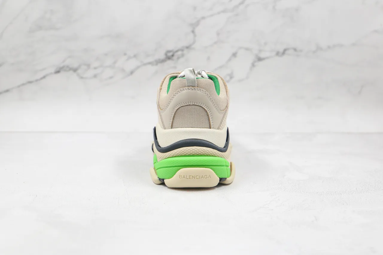 Balenciaga Triple S Tênis Chunky Beige Verde 2