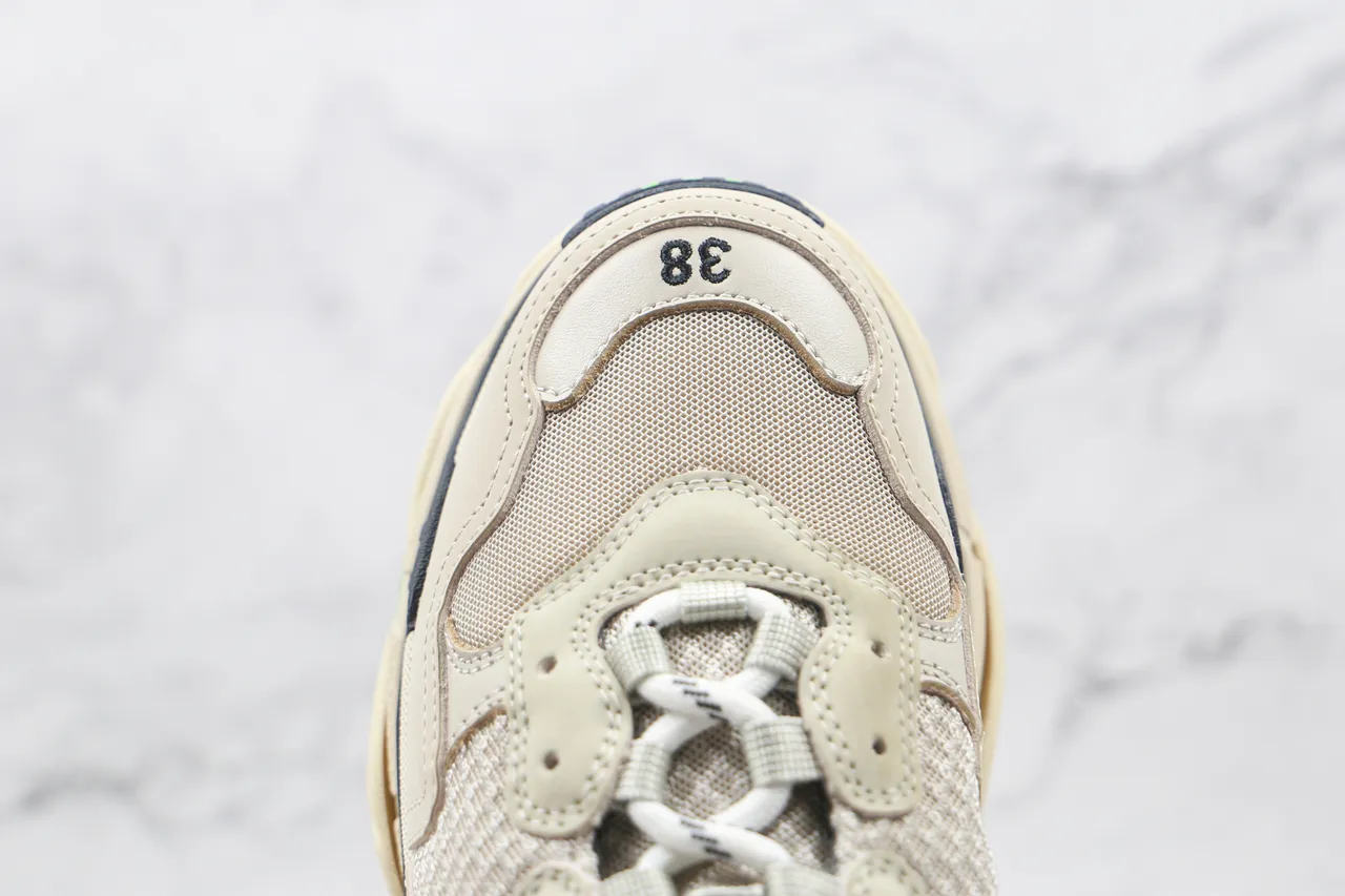 Balenciaga Triple S Tênis Chunky Beige Verde 5