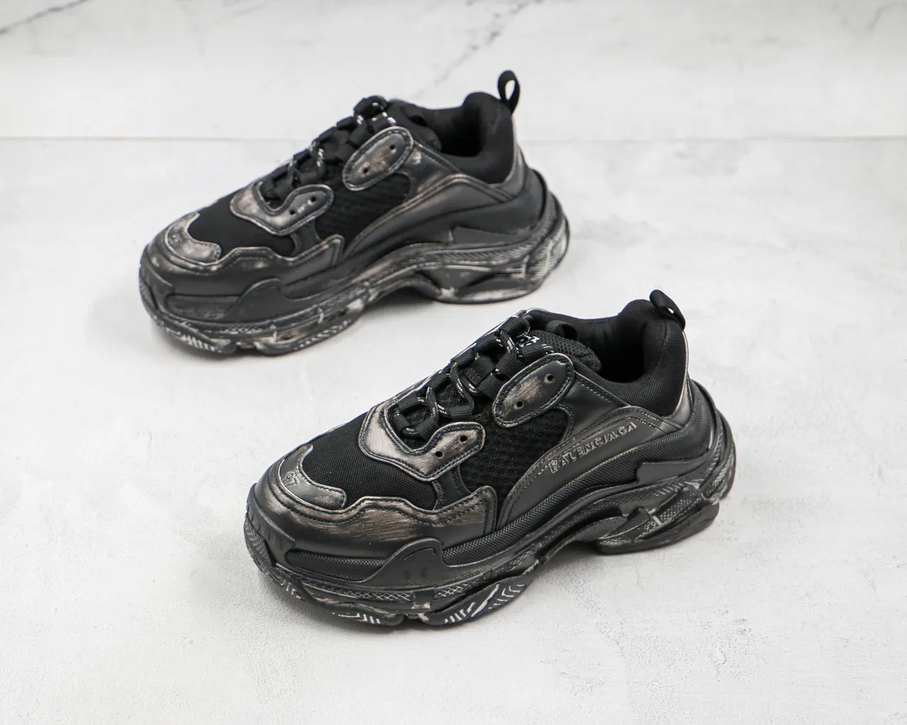 Balenciaga Triple S Black Oversized Chunky Sneaker 7