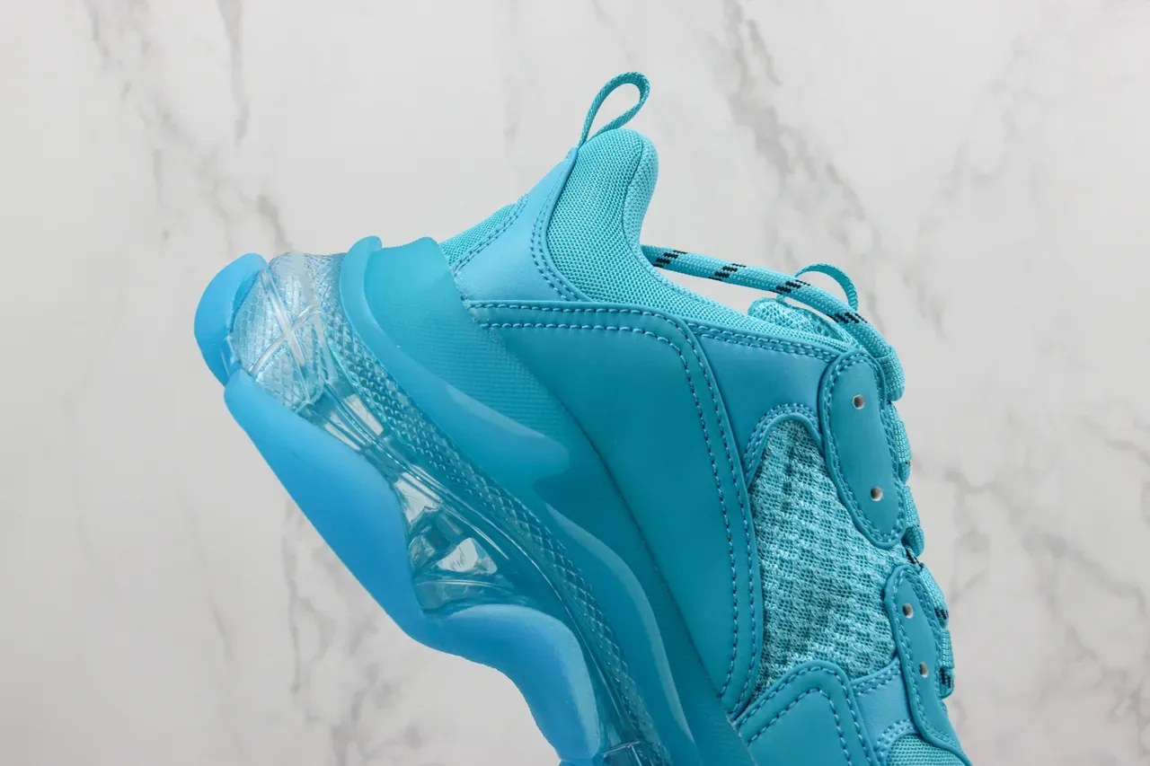 Balenciaga Triple S Tênis Chunky Cyan 5