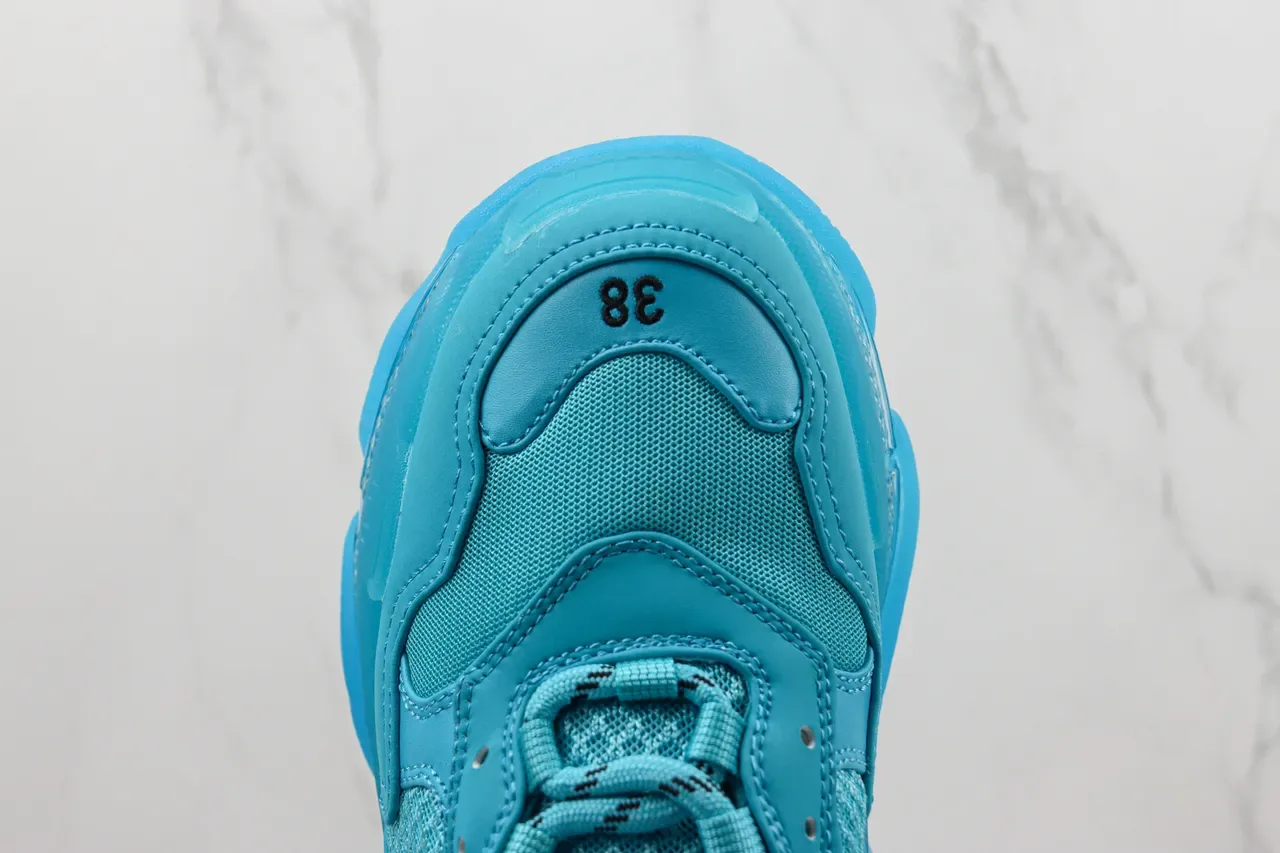 Balenciaga Triple S Tênis Chunky Cyan 6