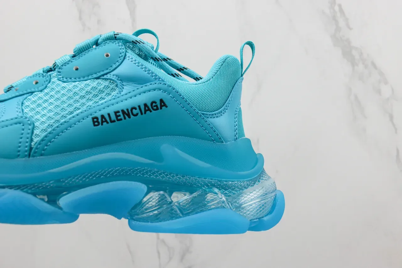 Balenciaga Triple S Tênis Chunky Cyan 7