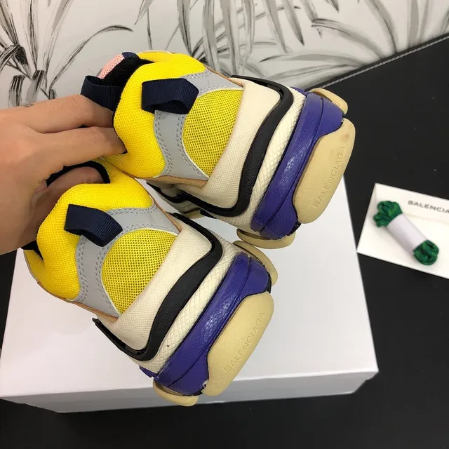 Balenciaga Triple S Multicolor Patchwork Chunky Sneakers 4