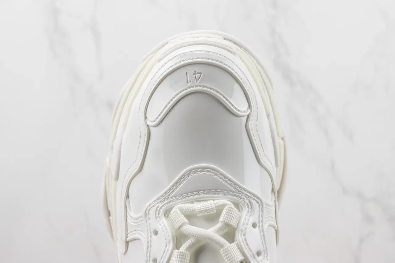 Balenciaga Triple S Tênis Chunky Branco e Creme 6