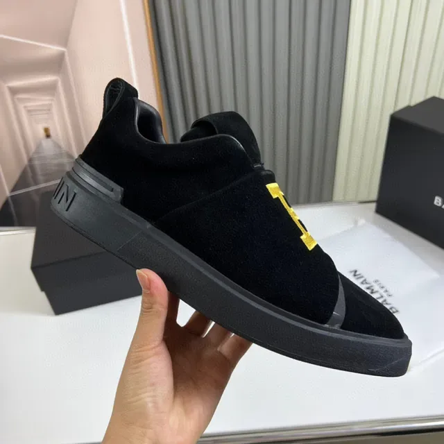Balmain B-Court Baskets Lifestyle Noir Suède Slip-On 4