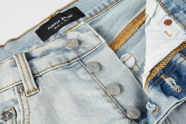 Balmain Calça Jeans com Cintura Motocicleta Inspirada Acanalada em Azul Desbotado 7