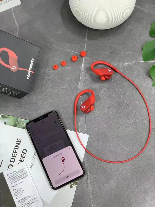 Beats Powerbeats Rouge Casque Sportif Ouvert 21
