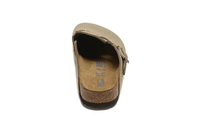 Birkenstock Arizona beige velours côtelé sabot 4