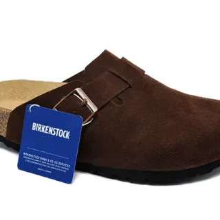 Birkenstock Arizona বাদামী স্যুয়েড ক্লগ