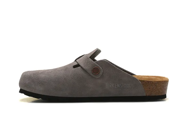 Birkenstock Arizona Chinelo de camurça cinza 2