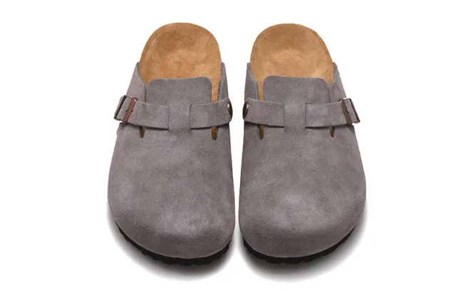 Birkenstock Arizona Chinelo de camurça cinza 3