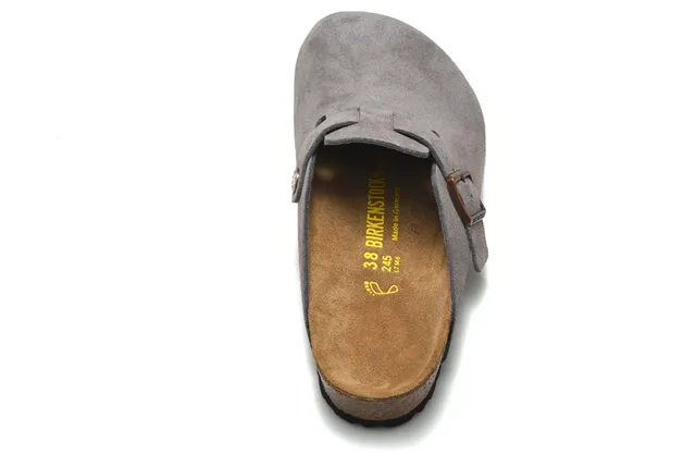 Birkenstock Arizona Chinelo de camurça cinza 4