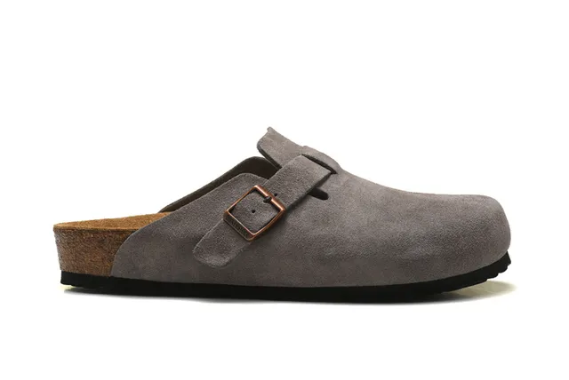 Birkenstock Arizona Chinelo de camurça cinza 5