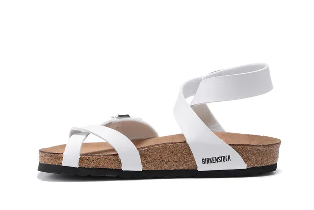 Birkenstock Arizona White Leather Gladiator Sandals 4