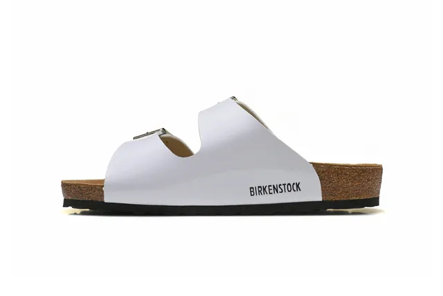 Birkenstock Arizona Sandales Casual Blanches à Deux Brides 4