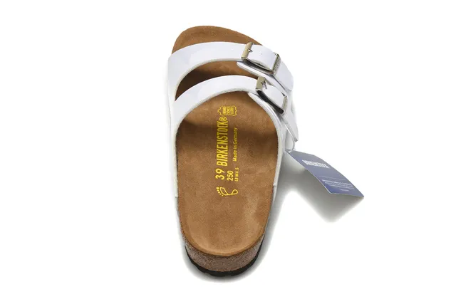 Birkenstock Arizona Sandales Casual Blanches à Deux Brides 5