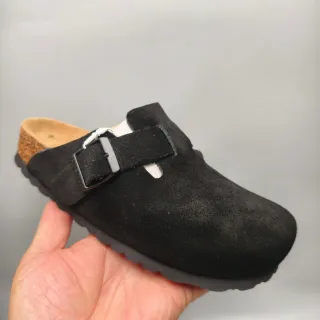 Birkenstock Boston Black Suede Clog