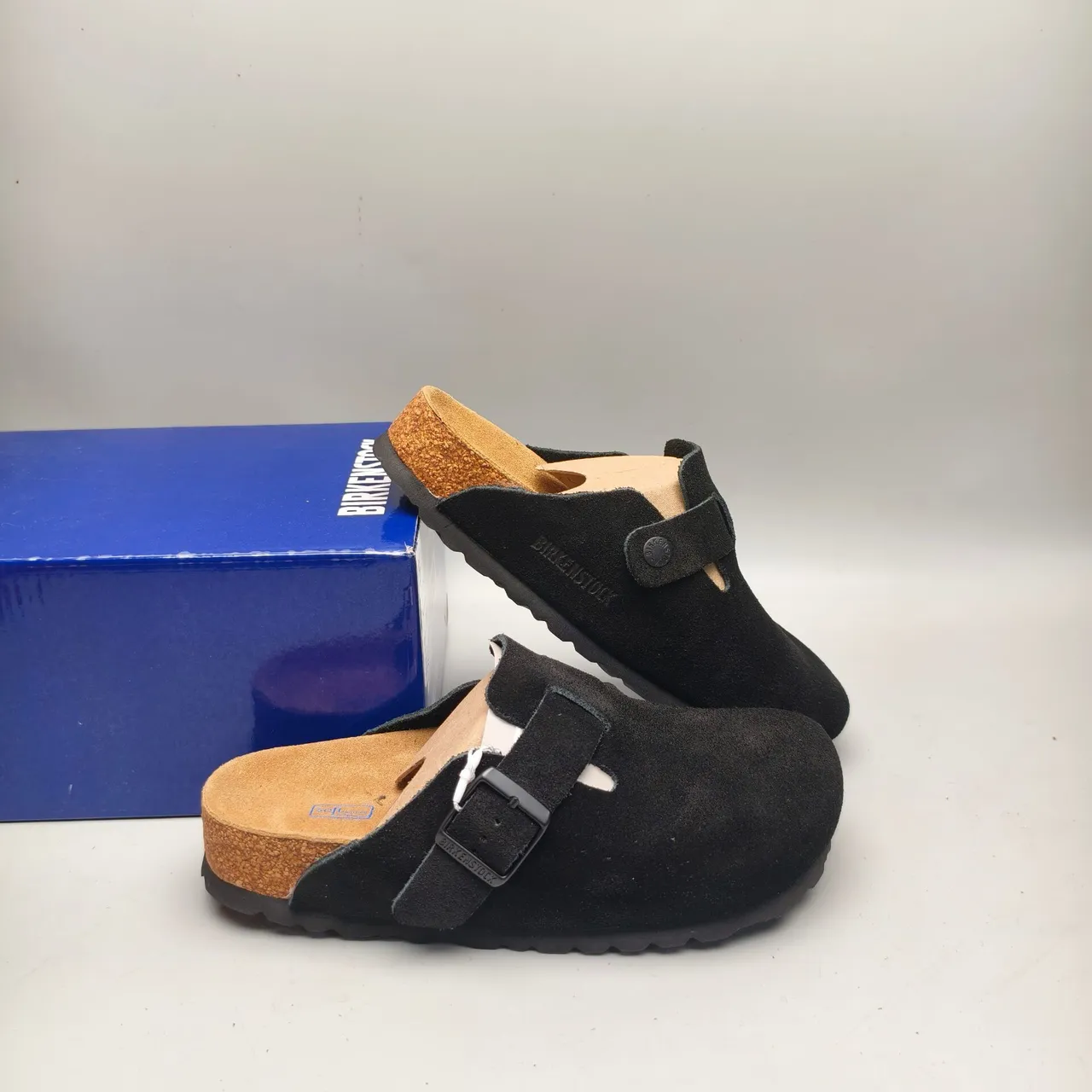 Birkenstock Boston Black Suede Clog 2