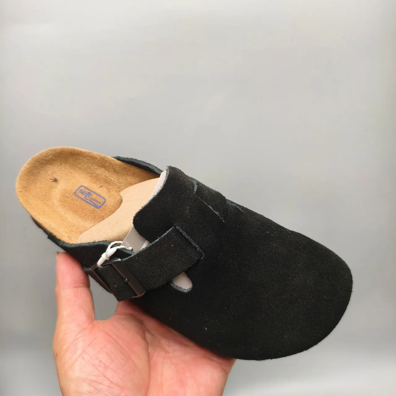 Birkenstock Boston Black Suede Clog 5