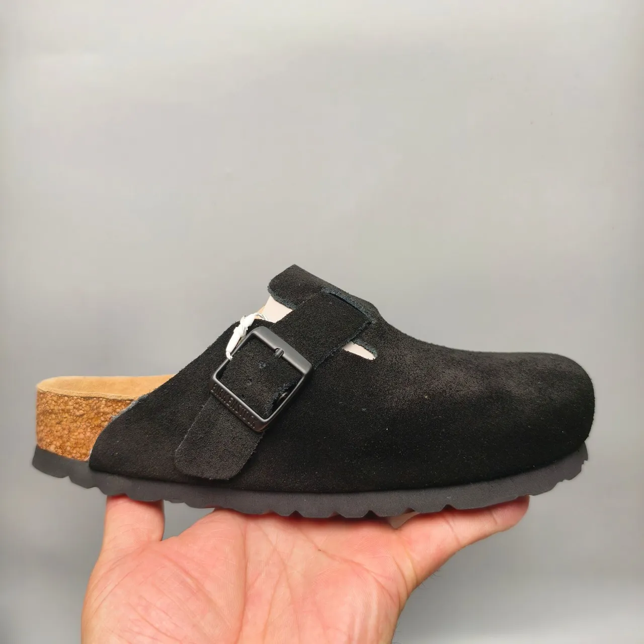 Birkenstock Boston Black Suede Clog 6