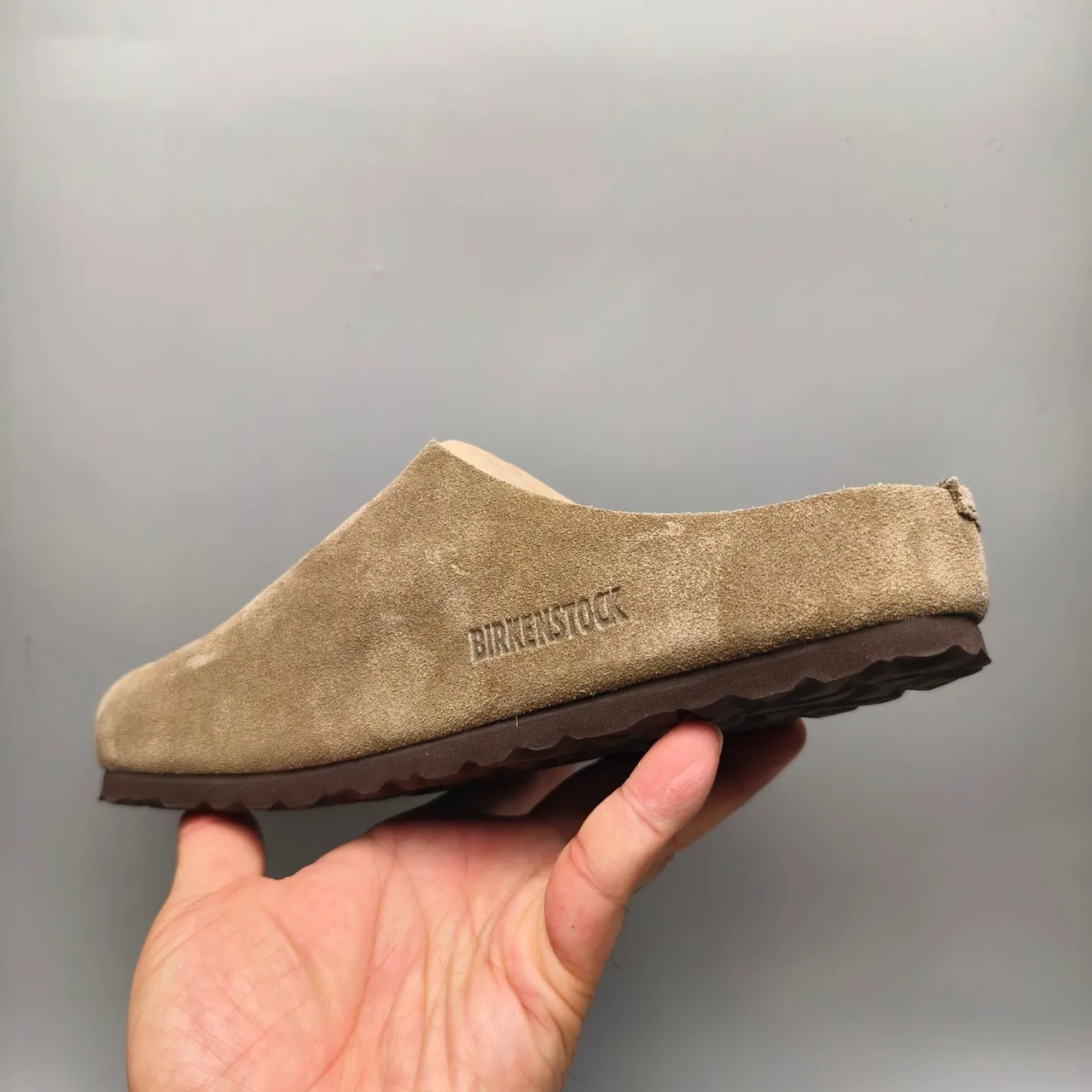 Birkenstock Boston daim marron clair pantoufles 5