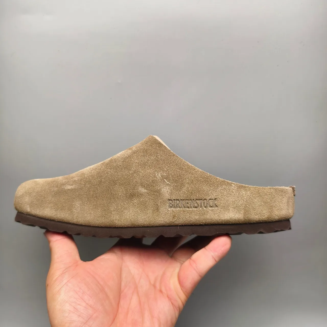 Birkenstock Boston daim marron clair pantoufles 7