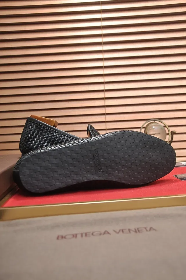 Bottega Veneta Andiamo Cuir Tressé Noir Mocassins 3