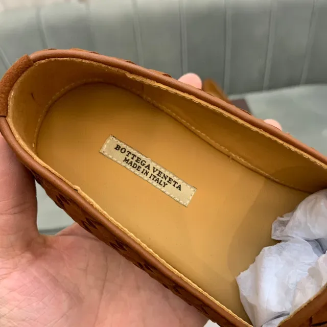 Bottega Veneta Andiamo Tecidos Tan Loafers 3
