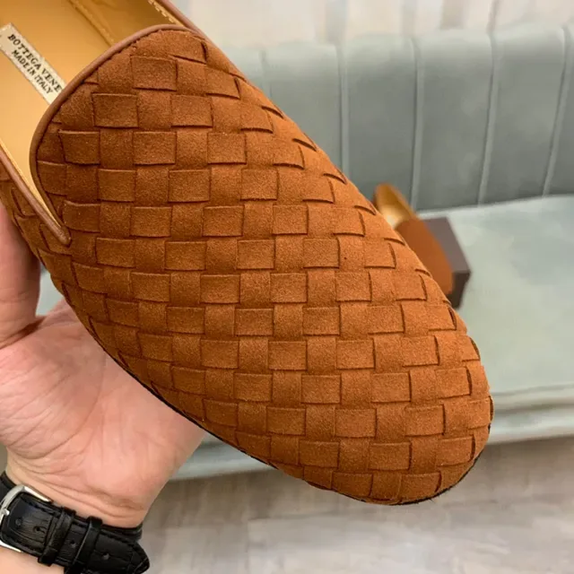 Bottega Veneta Andiamo Tecidos Tan Loafers 4