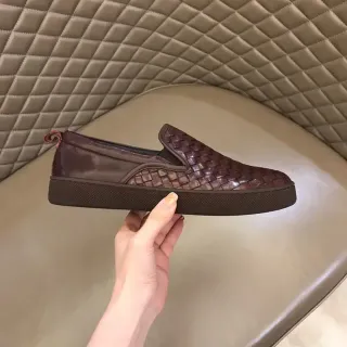 Bottega Veneta Cassette Loafer Brown Woven Leather Slip-On Loafer