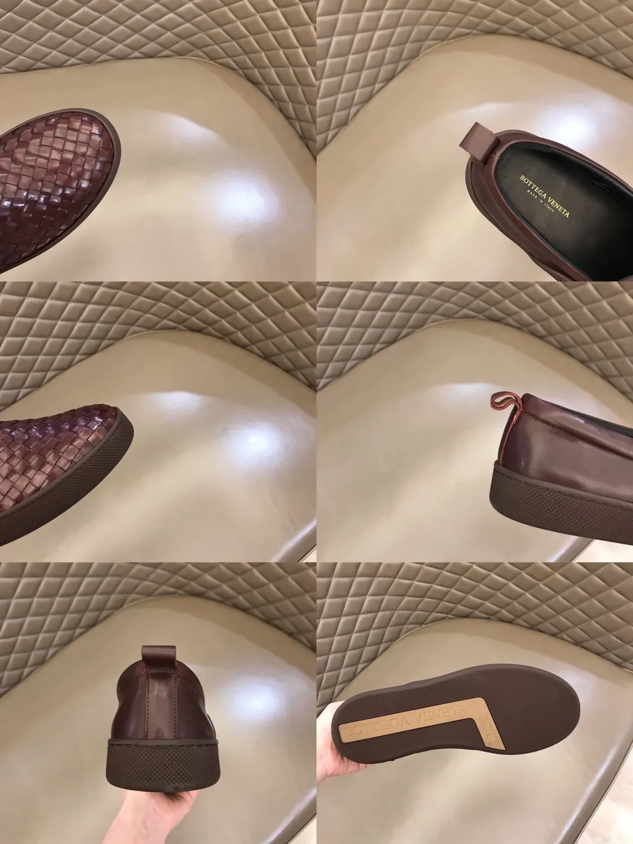 Bottega Veneta Cassette Loafer Marron Cuir Tressé Slip-On Loafer 2
