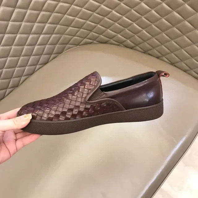Bottega Veneta Cassette Loafer Marron Cuir Tressé Slip-On Loafer 3