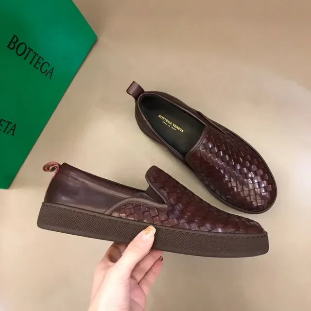 Bottega Veneta Cassette Loafer Marron Cuir Tressé Slip-On Loafer 6