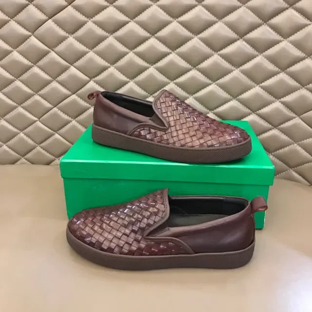 Bottega Veneta Cassette Loafer Marron Cuir Tressé Slip-On Loafer 7