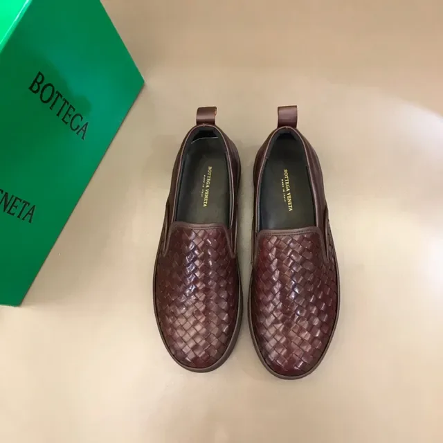Bottega Veneta Cassette Loafer Marron Cuir Tressé Slip-On Loafer 9