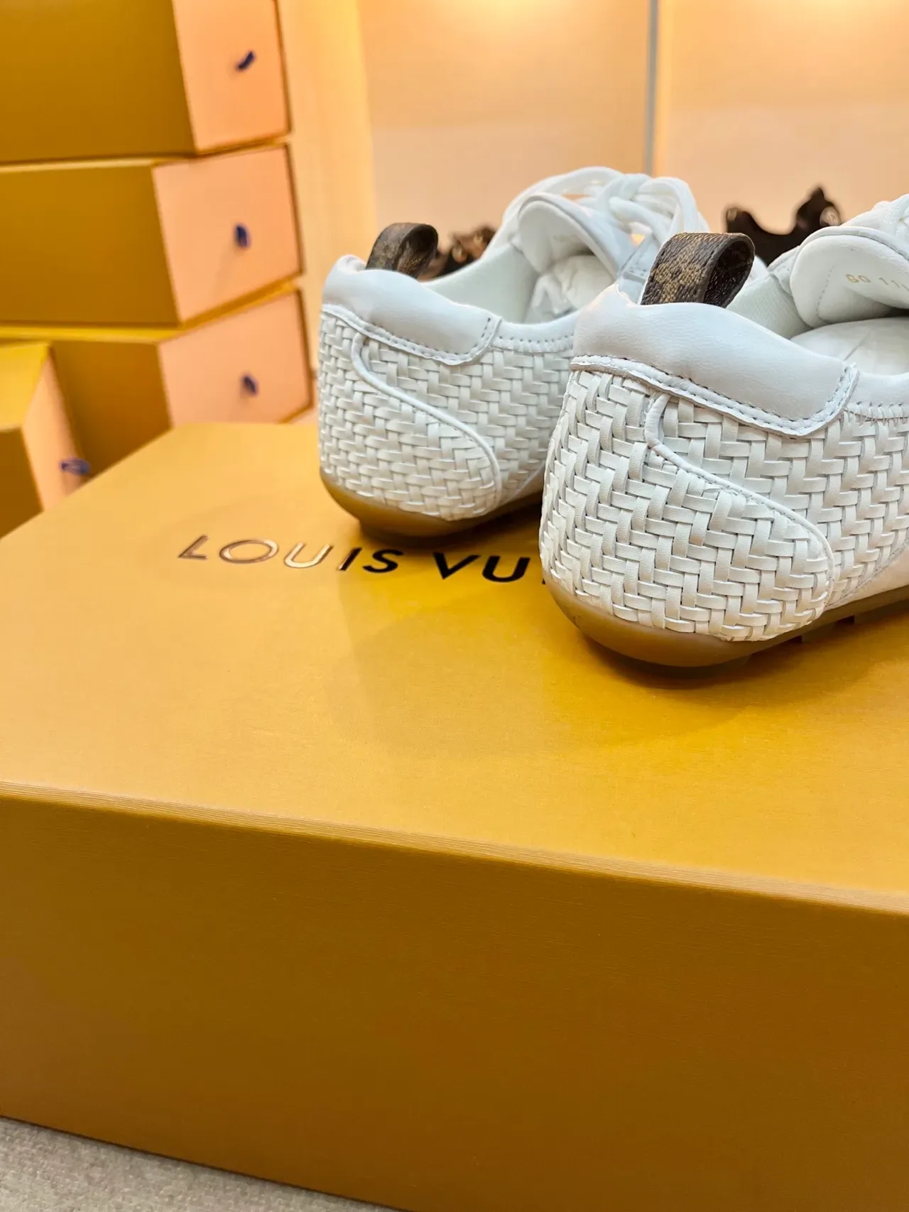 Bottega Veneta Cassette Woven Leather White Lifestyle Sneakers 2