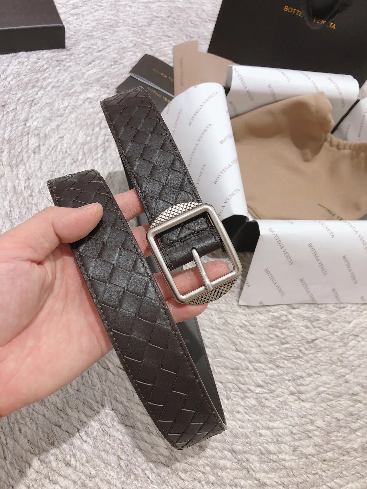 Bottega Veneta Intrecciato Ceinture en cuir tissé 2