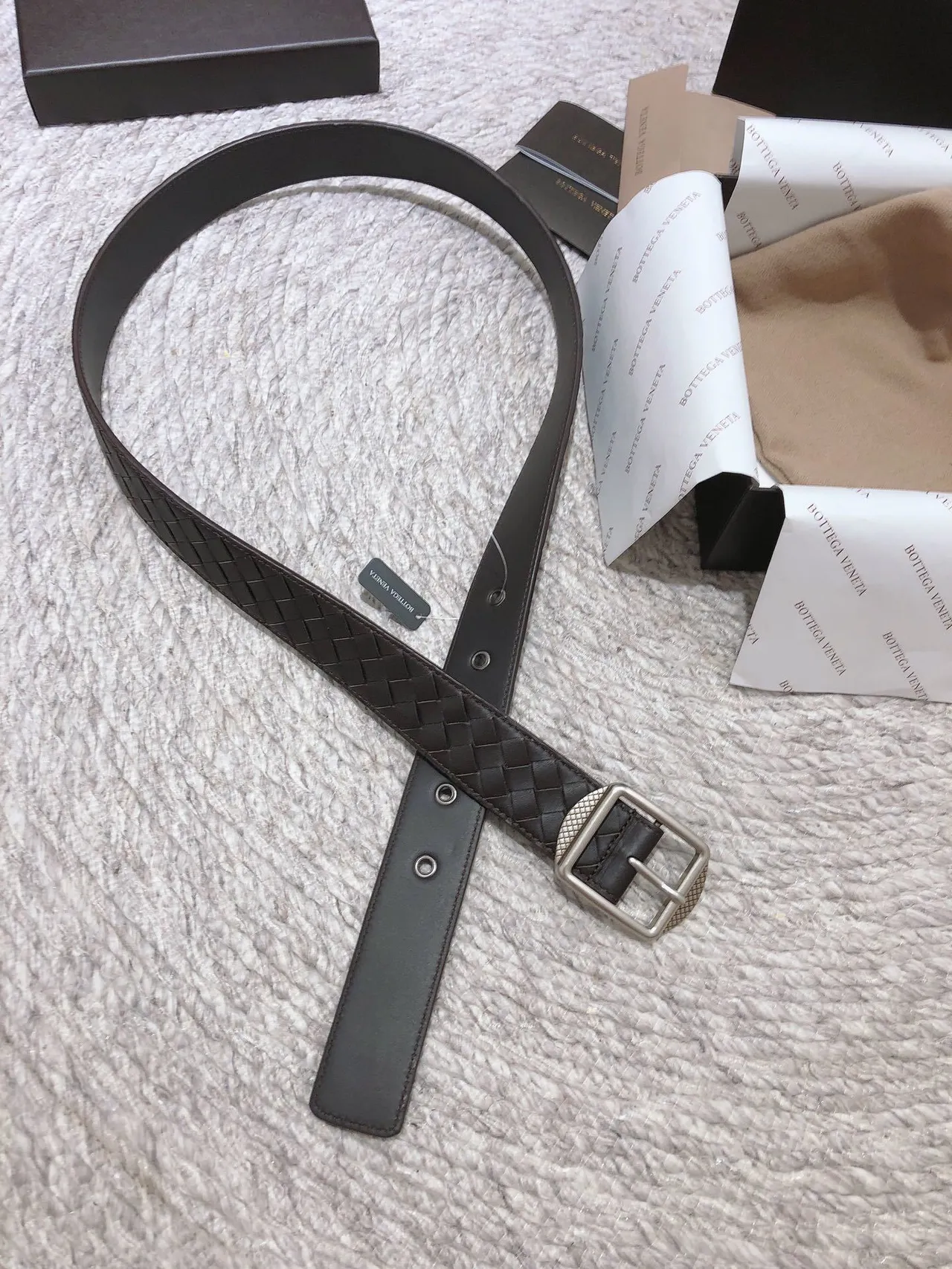 Bottega Veneta Intrecciato Ceinture en cuir tissé 5