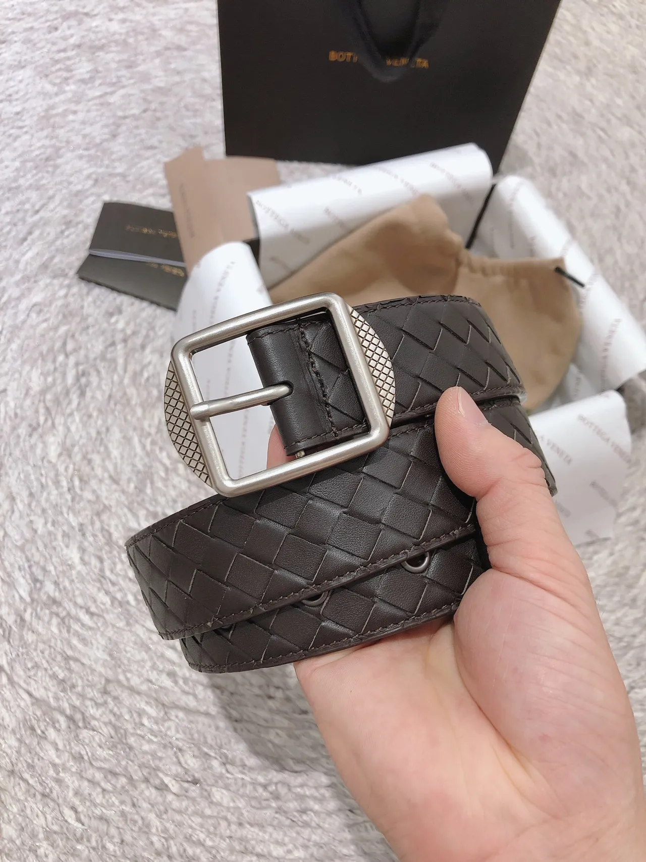 Bottega Veneta Intrecciato Ceinture en cuir tissé 6