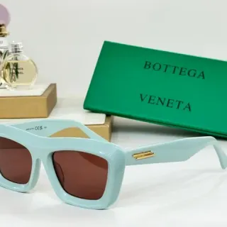 Bottega Veneta Oversized Square Pale Blue Acetate Sunglasses