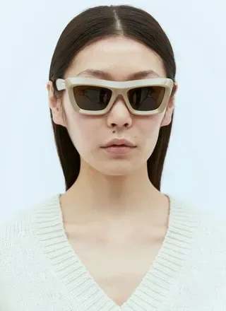 Bottega Veneta Oversized Square Pale Blue Acetate Sunglasses 3