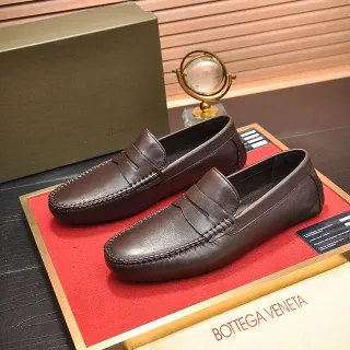 Bottega Veneta Penny Loafer 棕色皮革乐福鞋