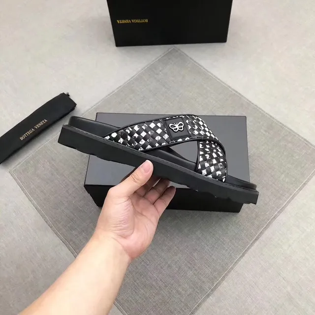 Bottega Veneta Woven Checkered Platform Slippers 4