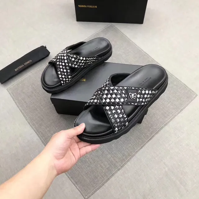 Bottega Veneta Woven Checkered Platform Slippers 5